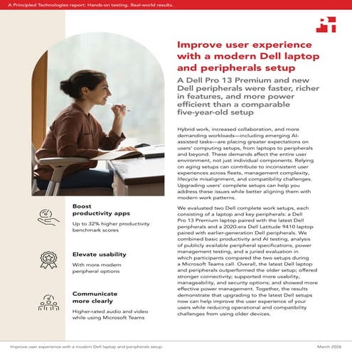 Improve user experience with a modern Dell laptop and peripherals setup ...