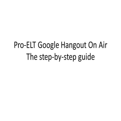 Google Hangout On Air- the how-to guide