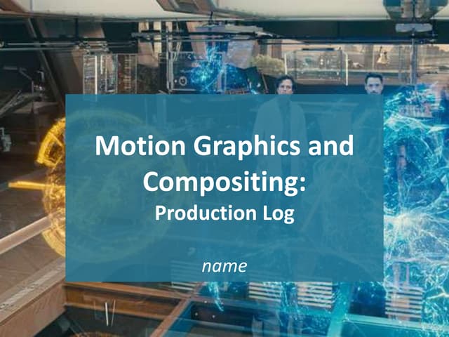 [Pro forma] - production log