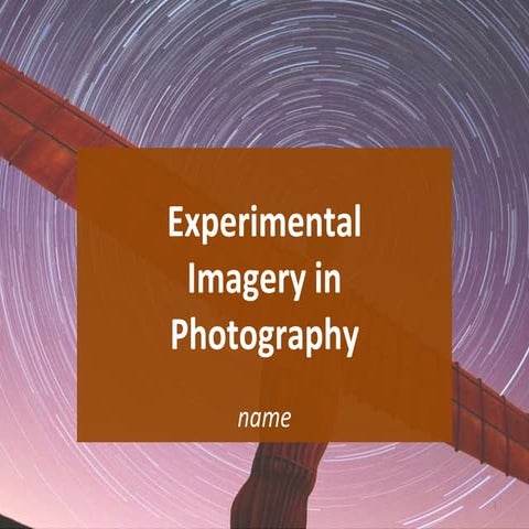 [Pro forma] experimental photography