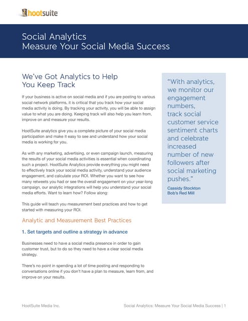 Social Analytics and Hootsuite: Mea...