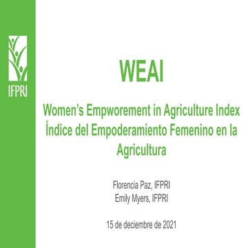 Pro-WEAI overview - Spanish | PPTX