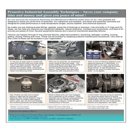 Proactive assembly & maintenance mailer | PDF