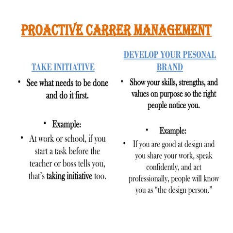 PROACTIVE CARRER MANAGEMENT.pptx PROACTIVE CARRER MANAGEMENT | PPTX