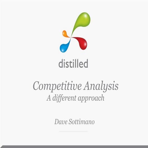 Proactive competitor analysis   a4uexpo 2011 - david sottimano