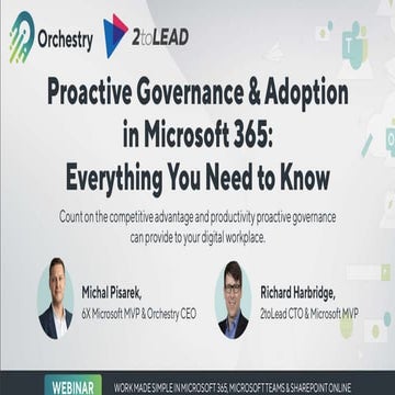 Proactive Governance & Adoption in Microsoft 365