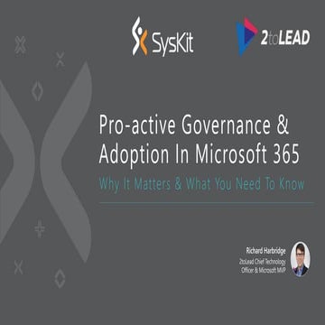 Proactive Governance & Adoption In Microsoft 365
