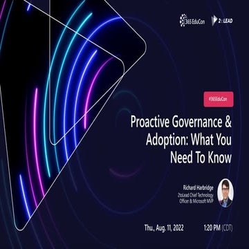 Proactive Governance & Adoption In Microsoft 365