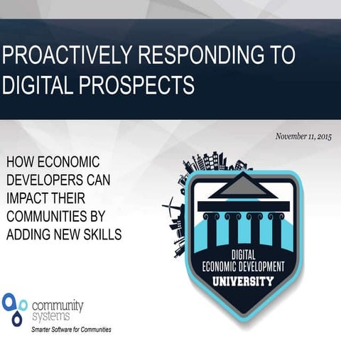 The Next Challenge for Economic Development - Proactively Responding to Digit...