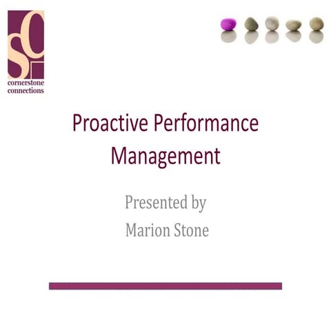 Proactive Performance Management