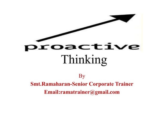 Proactiveness at Wotk Place | PDF