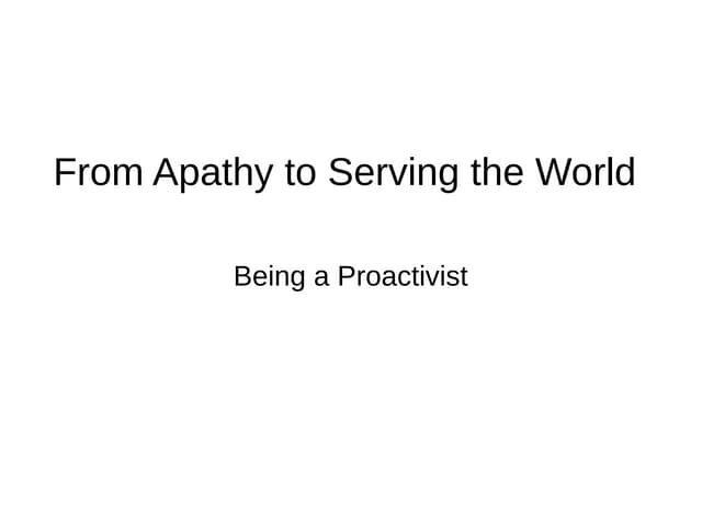 Proactivists