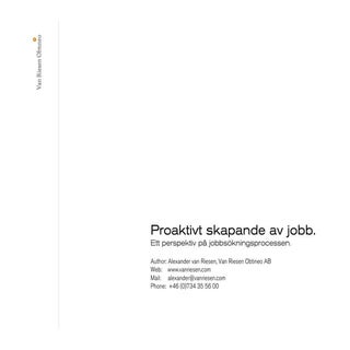 Proaktivt skapande av jobb