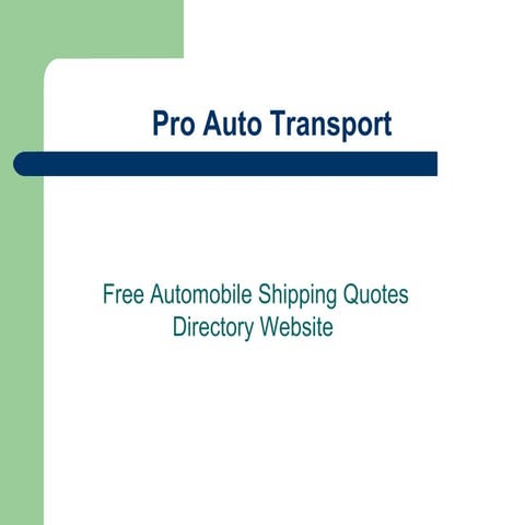 Pro autotransport ppt | PPT