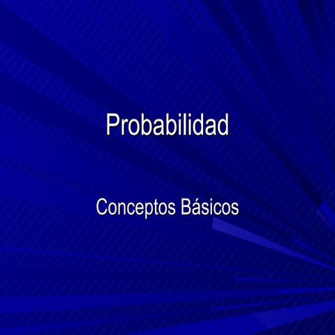 Probabilidad conceptos basicos