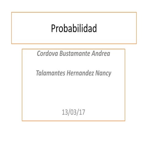 Probabilidad trabajo
