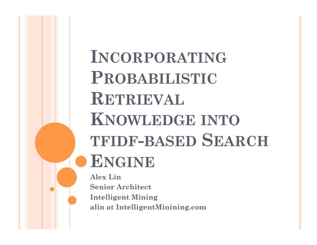 Probabilistic Retrieval TFIDF