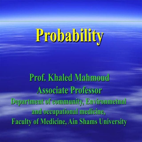 Topics in Probabillity