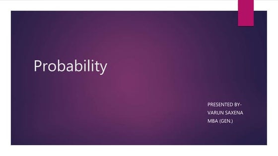 Probability | PPT