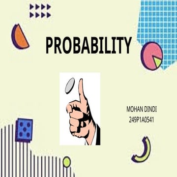 PROBABILITY for mathematics brief explanation of probability