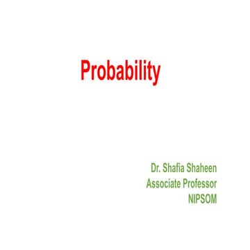 Concept of probability theory by dr shafia