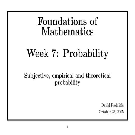 Introduction to probability