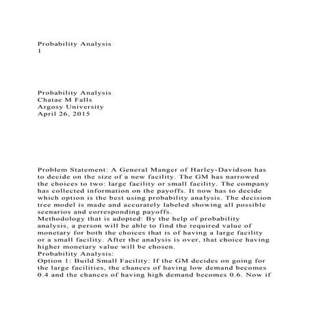 Probability Analysis                                              .docx
