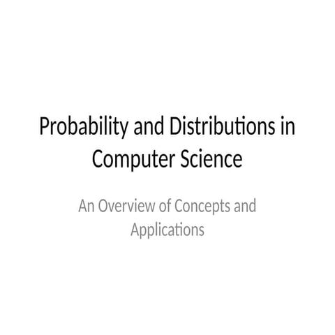 Probability And Distributions Examples Pptx