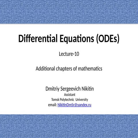 Probability and Statistics 10 lecture.pptx