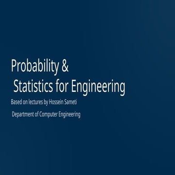 Advanced Probability & Statistics Techniques for Engineering ...