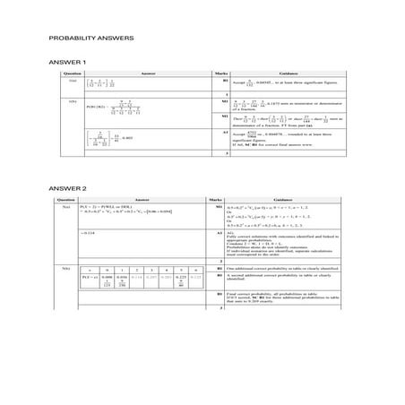 AS LEVEL PROBABILITY PRACTICE QUESTIONS 2024 | PDF