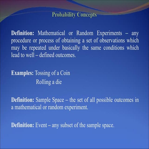 Probability concepts and the normal distribution