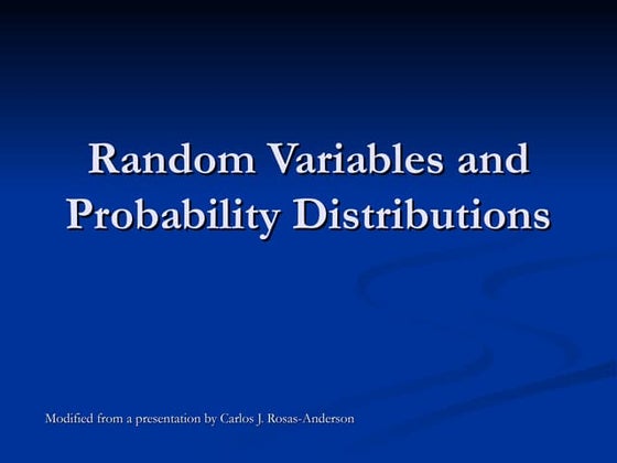 Probability Distributions | PPT