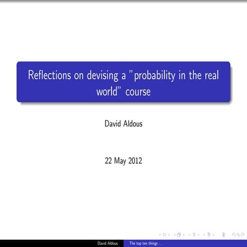 Probability in the real world | PPT