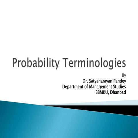 Probability terminologies