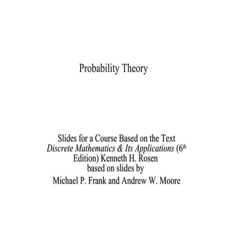 Probability theory 
