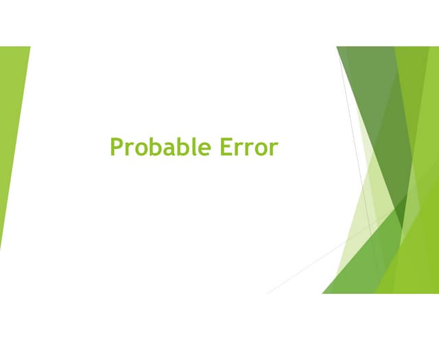 Probable Error Pdf Probable Error Pdf