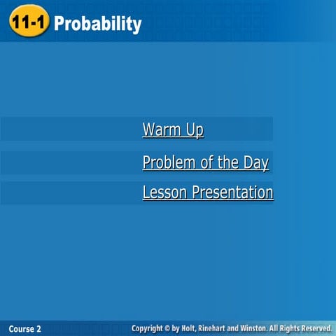 Probablity