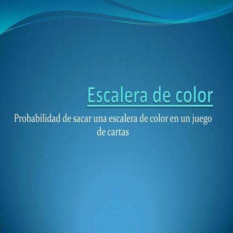 Probalidad escalera de color