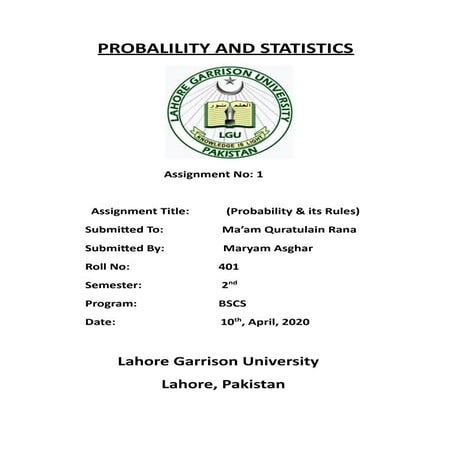 Probability & its Rules