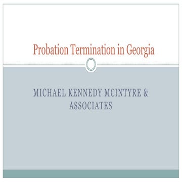 Probation Termination in Georgia