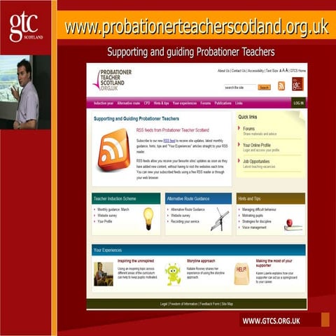 Probationer Teacher Scotland Website Presentation