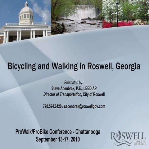 Innovative Bicycle Facilities for Roswell, Georgia