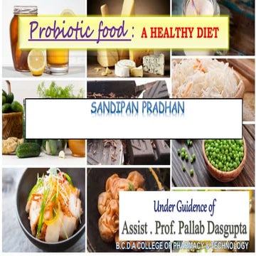 Probiotic foods- A healthy diet