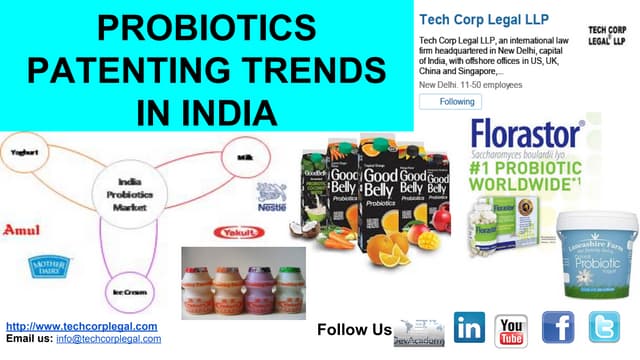 Probiotics Patent trends in Food Tech Sector in India|  International Patent Classification (IPC) for Probiotic Related Inventions
