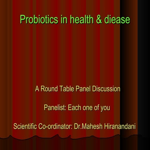 Probiotics in health & diease | PPT