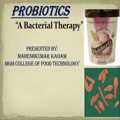 Probiotics Power point Presentation | PPTX