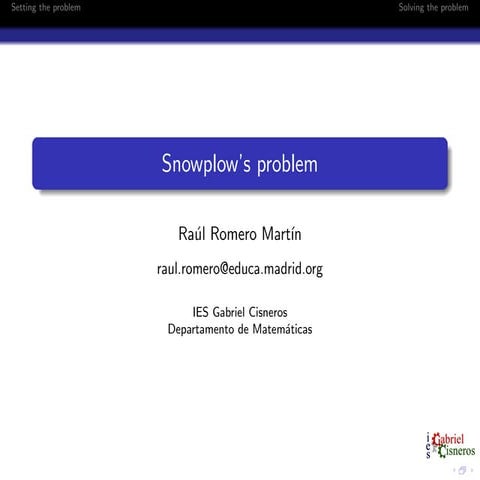 Snowplow's problem