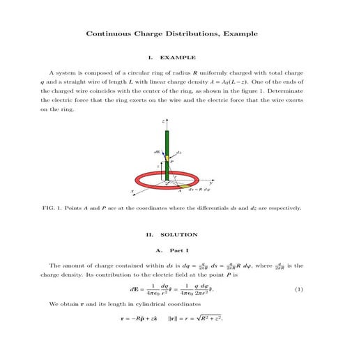  Continuous Charge Distributions, Example