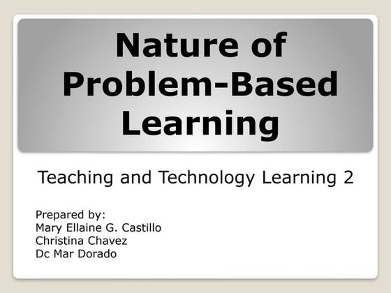 Problem based learning basics | PPT